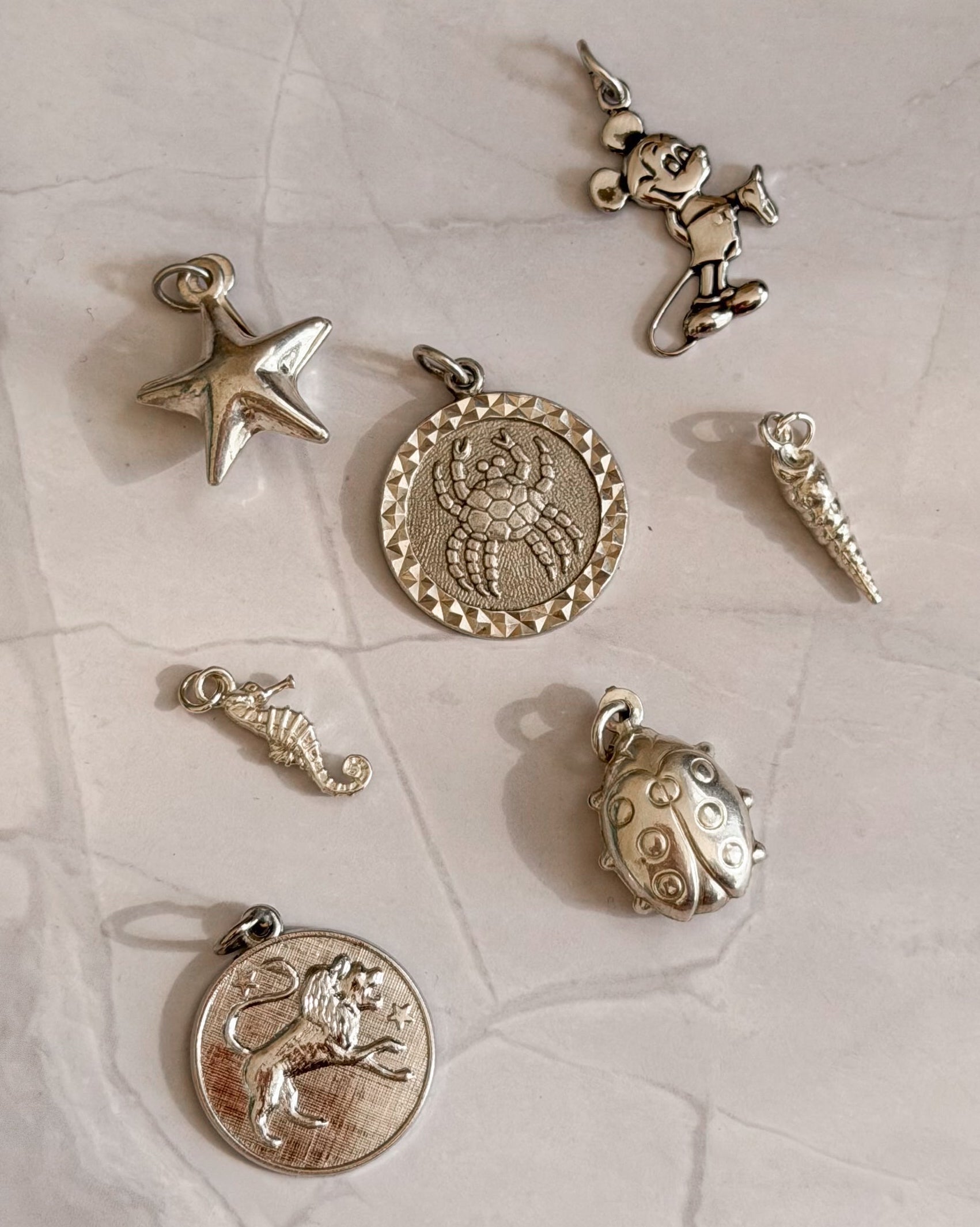 Silver 3D Star Charm