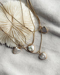 PERLA Pearl Heart Necklace