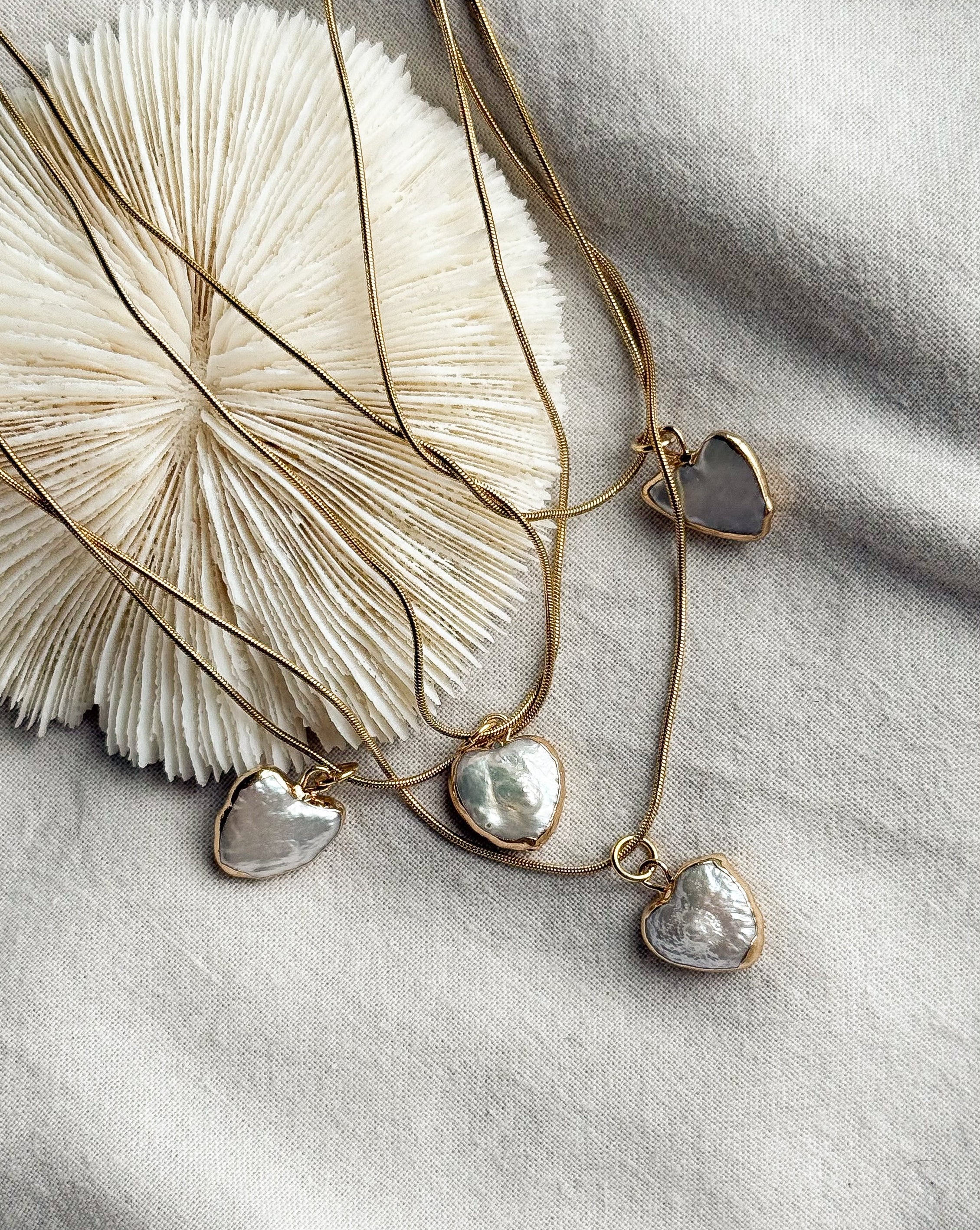 PERLA Pearl Heart Necklace