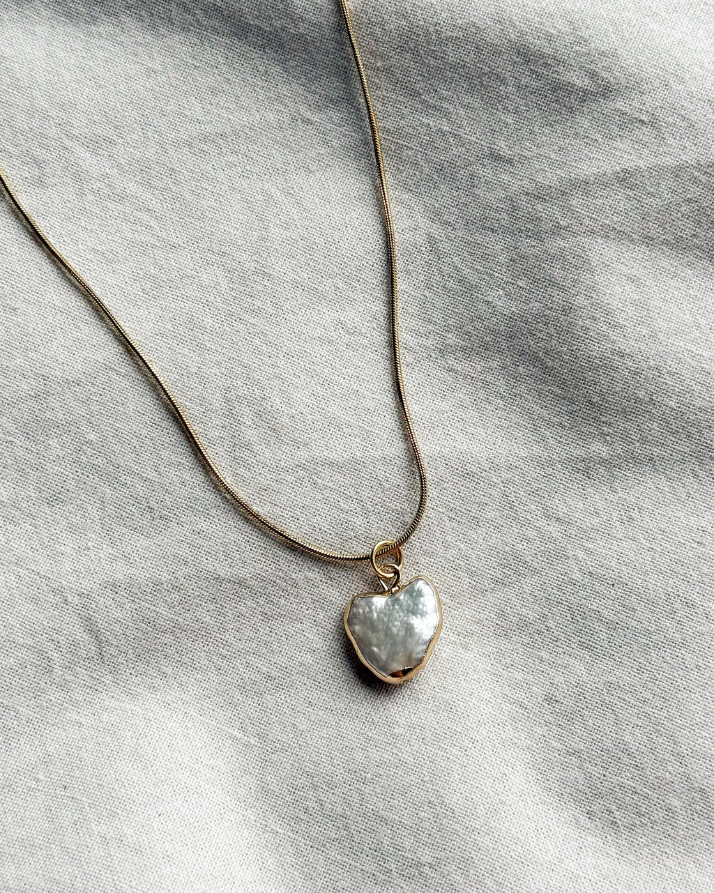 PERLA Pearl Heart Necklace
