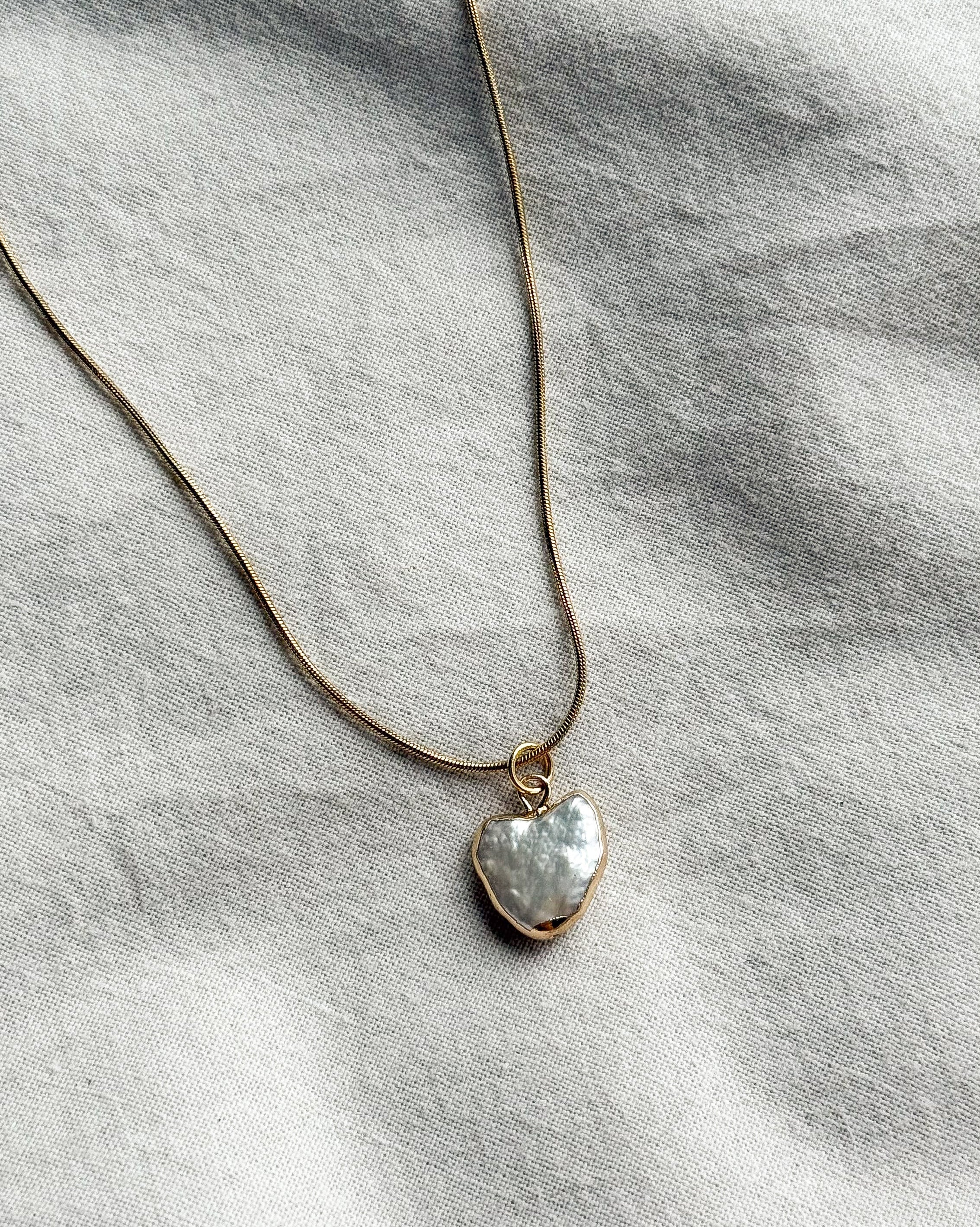 PERLA Pearl Heart Necklace