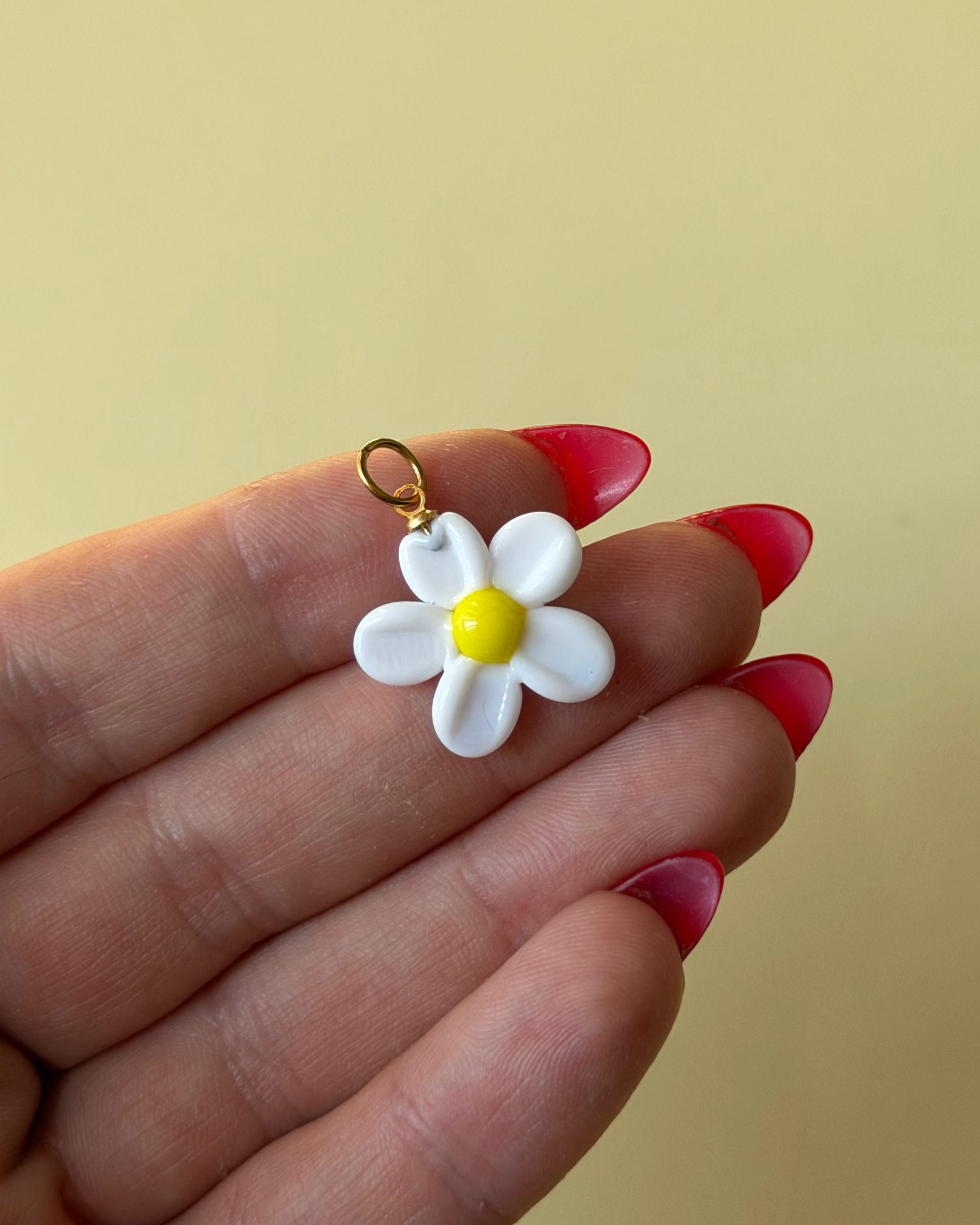Glass Daisy Charm